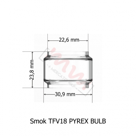 SMOK TFV18 PYREX/TULEJKA/SZKIEŁKO BULB